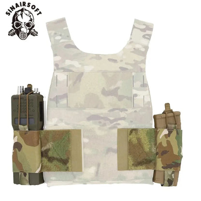 Tactical Elastic MBITR Radio Holder Wingman Pouch AR M4 5.56 Magazine Storage Shock Cord Retension Hunting Vest Accessories