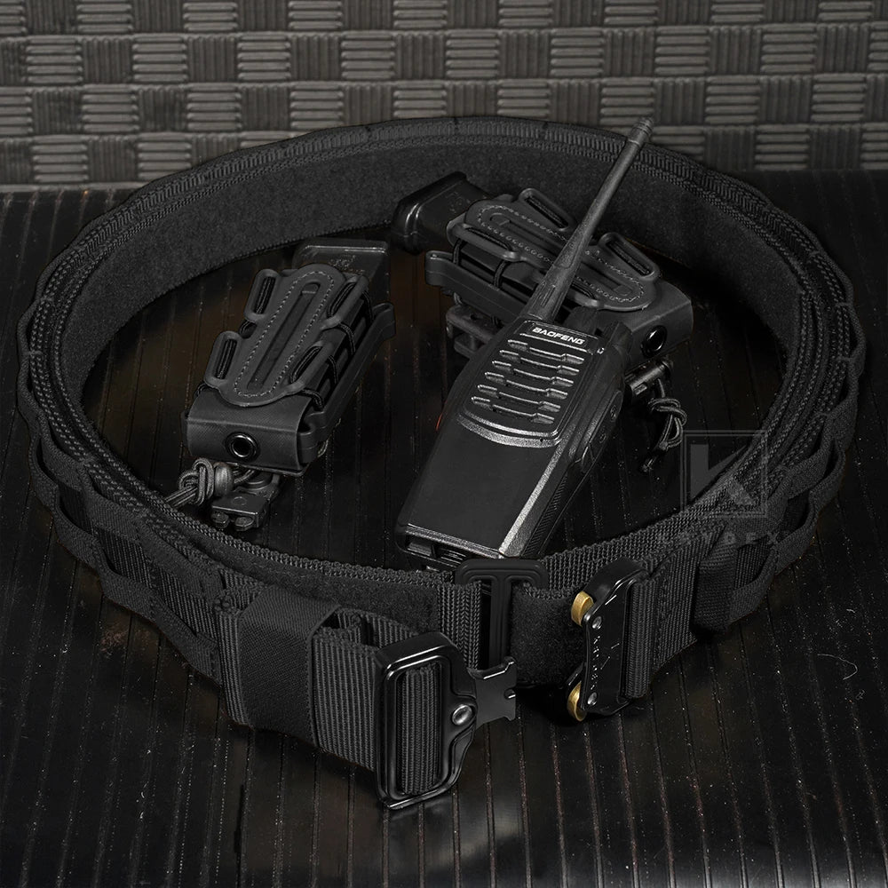 KRYDEX Tactical EDC Belt 1.5" Duty Concealed Carry Base Belt Hook & Loop Inner Belt Men Waist Belt Outdoor Hunting Acessories