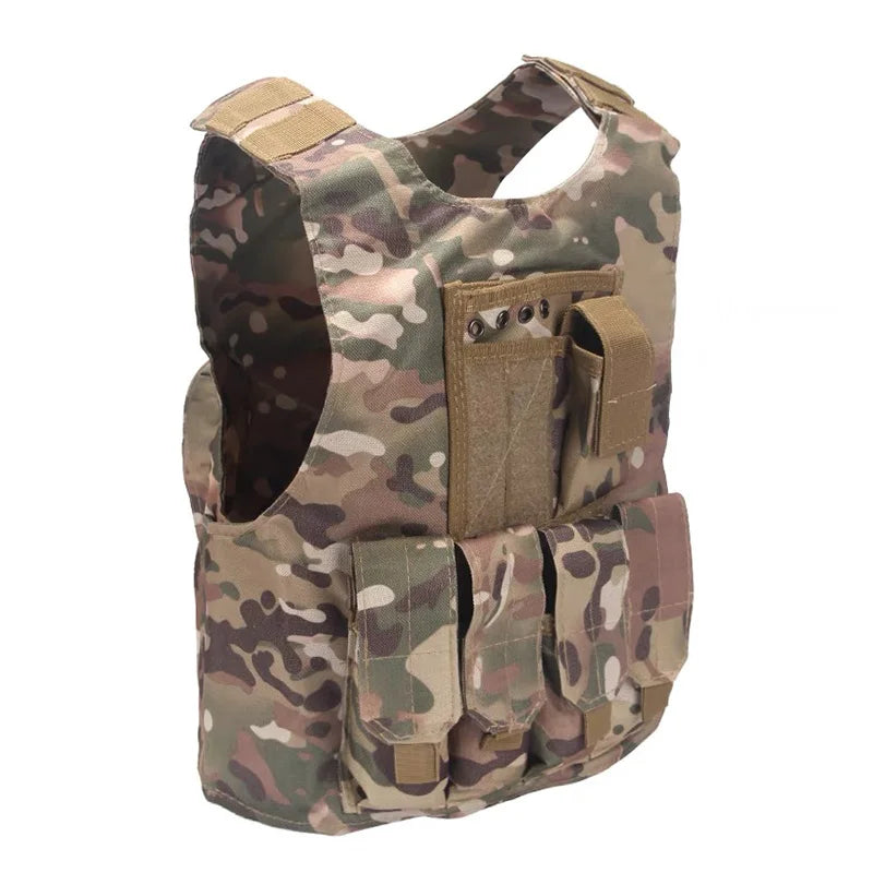 Kids Boys Tactical Vest Camouflage Bulletproof Combat Armor Tops Special Forces Hunting Uniform Military Outdoor Equipment