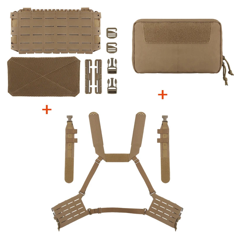 Tactical ARC Chest Rig Kit With ARC V3 Multi-purpose MOLLE Mag Pouch And ARC GP Pouch Quick Release