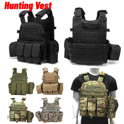 Nylon Tactical Vest Body Armor Hunting Carrier  Men Combat  Camo Military Army Vest Outdoor CS