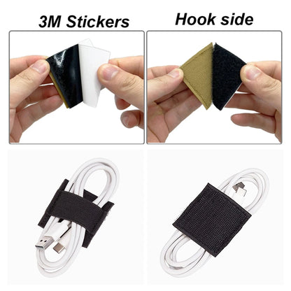 Headset Wire Harness Strap Elastic Organizer Wire Velcro Hook Loop Sticker Wire Charging Cable Helmet Velcro Storage Strap
