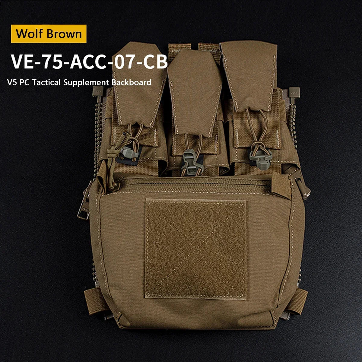 Assault Adapt Banger Back Panel Zip On Rear Pack Tactical Vest GP Pouch FCPC V5 Plate Carrier Accessories Bag  Multitools Pocket
