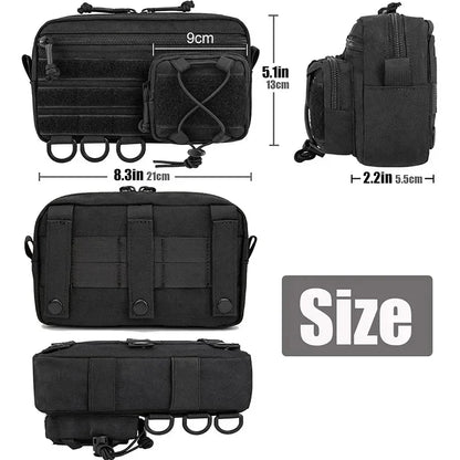 Molle Tactical Waist Bag Men Multifunctional Fanny Pack Outdoor Hip Belt Bag Portable Phone Pouch for Camping Climbing Hiking