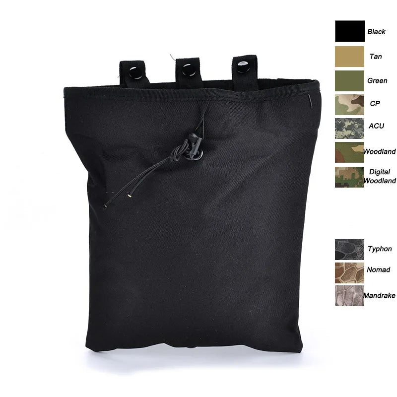 Tactical MOLLE Dump Pouch Utility EDC Recovery Bag Magazine Pouch Recycling Storage Bag  Hunting Accessories