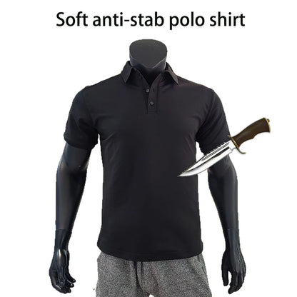 SGS Level 5 Self-defense Soft Stab-proof Business Polo Shirt Concealable Anti-striking Tactical Survival Protection