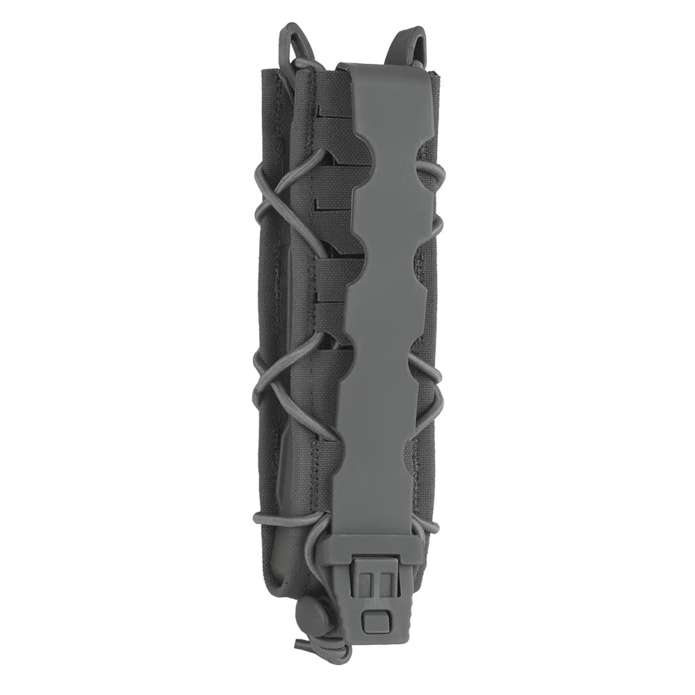 Tiger V2 Long Single Magazine Pouch Quick Release MOLLE Hook-Loop Clip Mag Carrier Holder Extended Mag MP5 MP7 MP9 UMP45 MPX