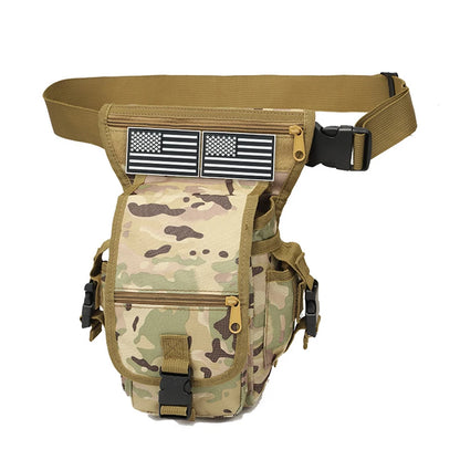 Outdoor multifunctional leg bag, quick detachable waist bag, partitioned storage, smooth zipper design