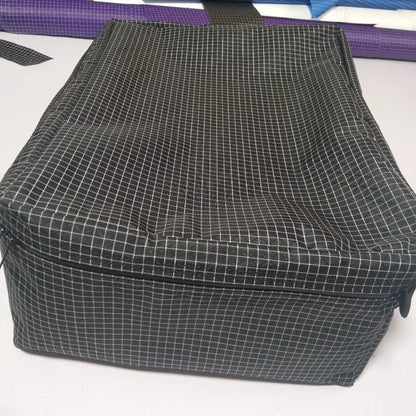 UHMWPE Grid Fabric Storage Bag with YKK Waterproof Zipper Wear Resistant Ripstop Outdoor Camping Gear Organizer Bag 38×28×16cm