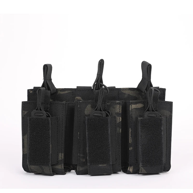 Triple Mag Pouch Open-Top Mag Pouches Magazine Pouches for M4 M16 AK Molle Backpack Hunting Gear