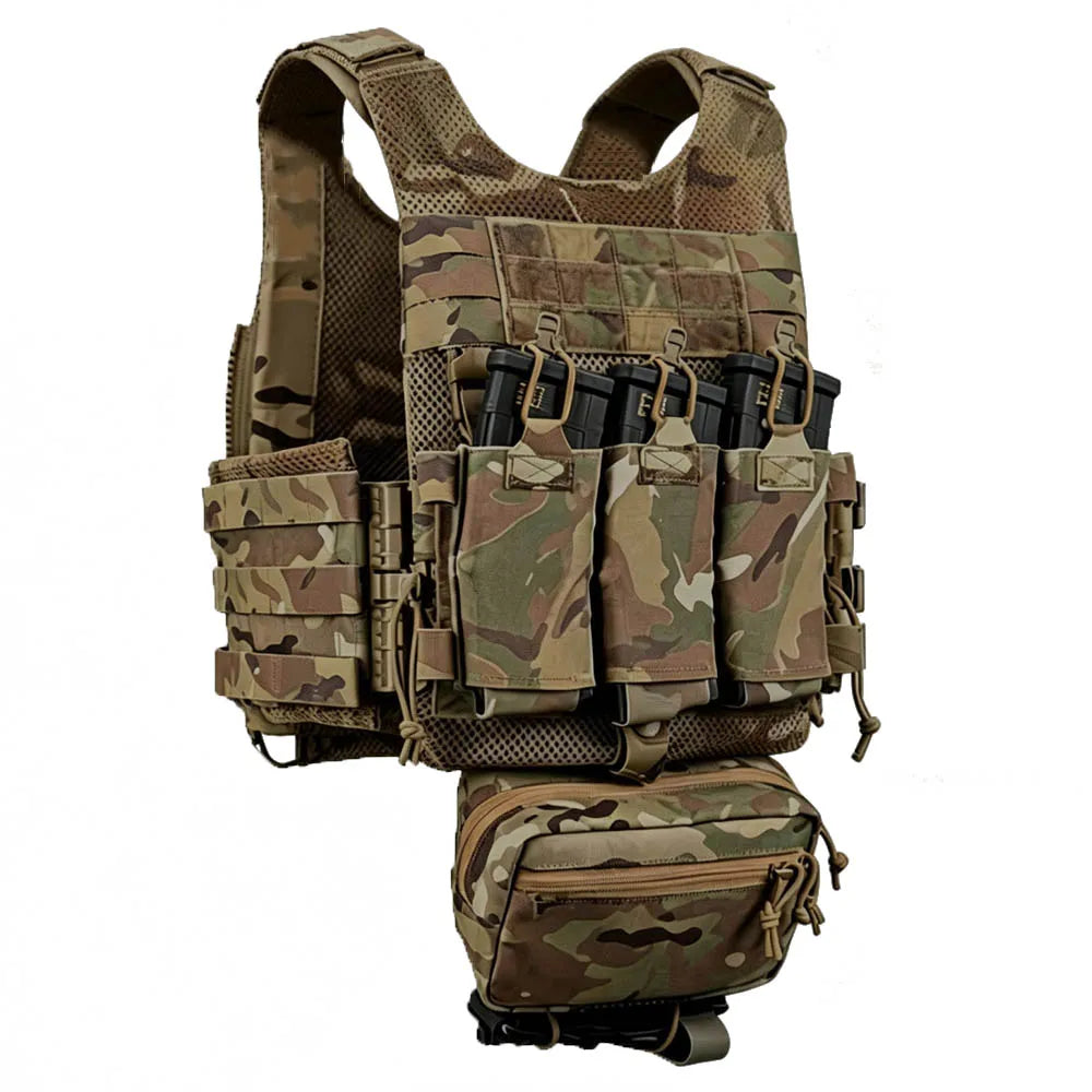 LV119 OTB Maritime Tactical Plate Carrier Vest Set Mesh Lightweight Quick Release MOLLE System Hunting Combat Airsoft Vest Gear