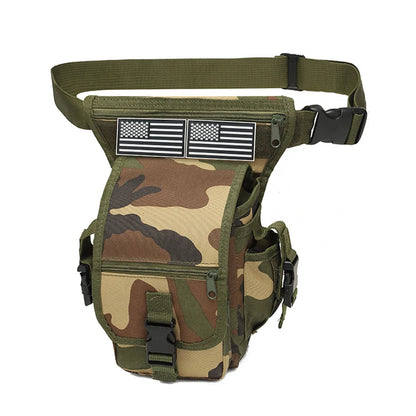 Outdoor multifunctional leg bag, quick detachable waist bag, partitioned storage, smooth zipper design