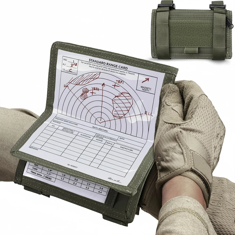 Tactical Wrist Map Pouch Arm Map Holder Armband Sleeve 6.5x5.5” Map Case Cover Utility EDC Card Holder for Hunting Shooting