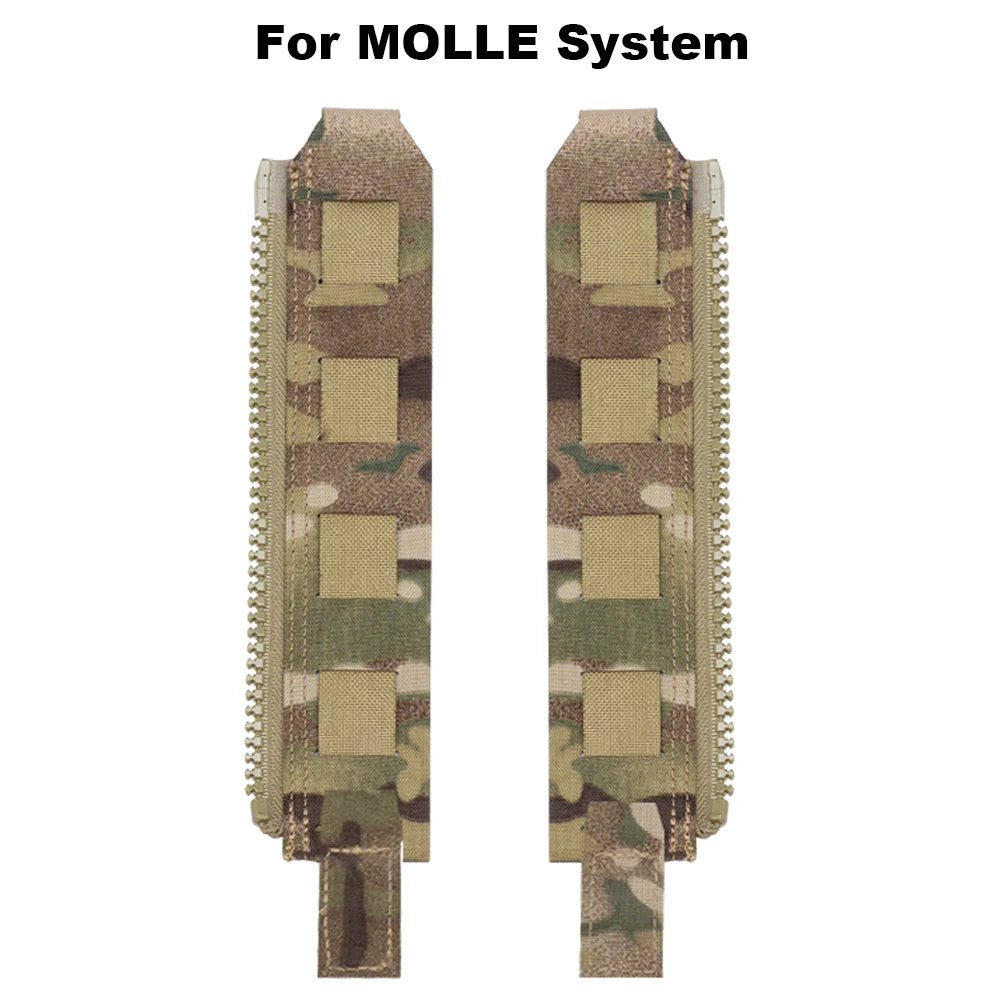 Tactical Ferro Style Back Panel Zipper Extension MOLLE Adapter 10# for Hunting Airsoft Vest Plate Carrier FCPC Backpack Panels