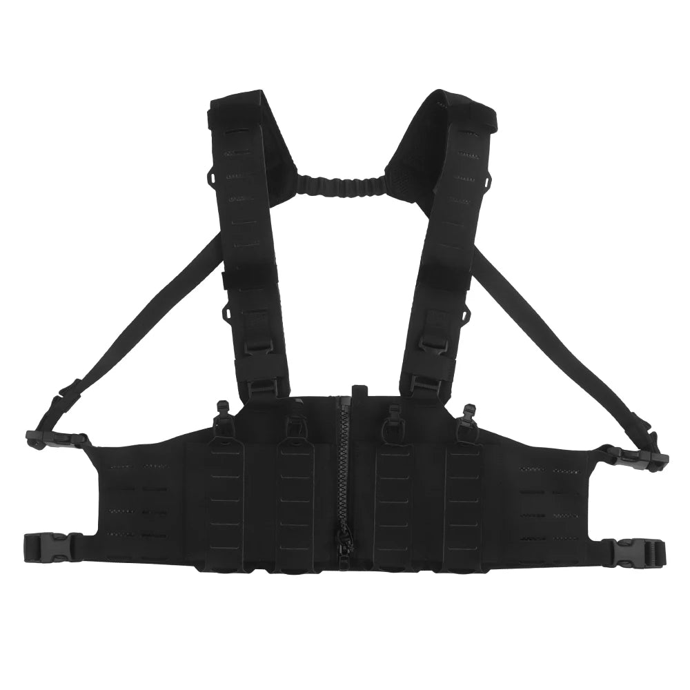 Tactical SF Vest Chest Rigs Lightweight Camouflage MOLLE Militar Hunting Airsoft Assault Vest with Mag Pouch H-Style Strap