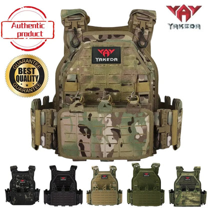 YAKEDA Tactical Vest 6094 Fast Detachable Light Laser Cut Outdoor Hunting Black Gear Carry Vest of High Quality