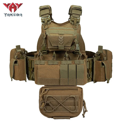 Yakeda Colete Tatical Vest 1000D CP Chaleco Tactico Weighted Plate Carrier Tactical Vests Tactical Equipment Personal Defense