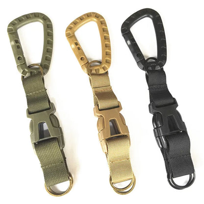 Tactical Gear Keychain Clip Nylon Belt Key Chain Key Holder Quick Release Buckle Key Ring Molle Bag Attachments Hooks