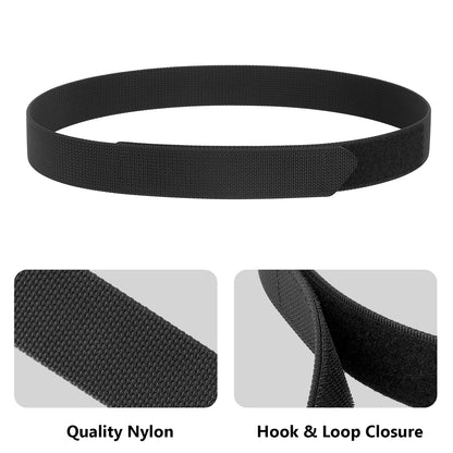 KRYDEX Tactical Buckleless 1.5" Duty Belt, No-Scratch Nylon Belt with Hook & Loop Closure for Work Travel Mechanic Driver