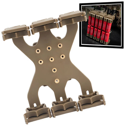 Tactical 12 Gauge Shotgun Shell Holder12 Rounds Adjustable Angle Magazine Ammo Pouch Belt Clip Adaptor Mag Hunting Accessories