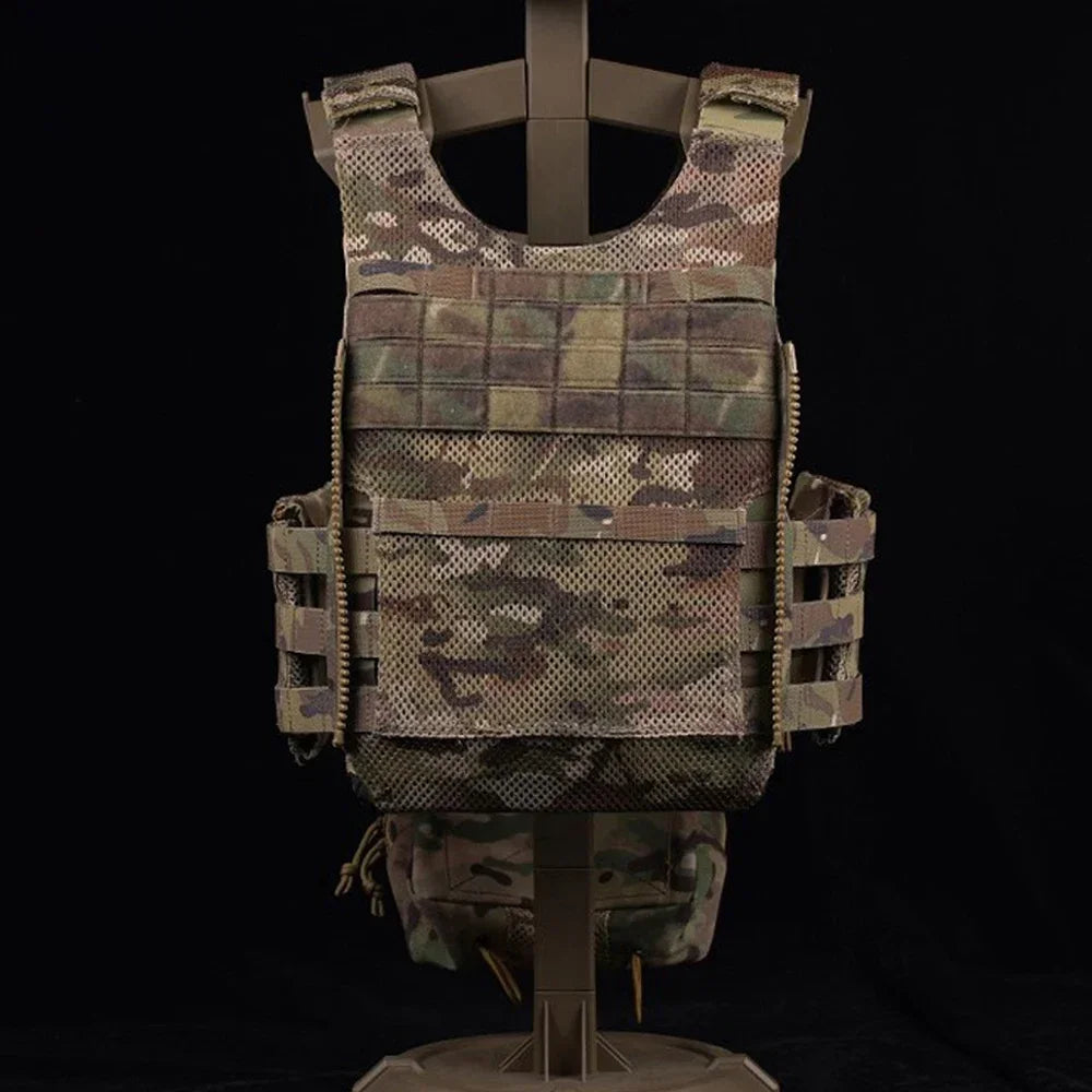 Tactical OTB LV119 Vest Quick Release Cummerbund with Triple 5.56 Mag Pouch Airsoft Hunting Vest Rear Overt Plate Bag