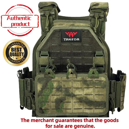YAKEDA Tactical Vest 6094 Fast Detachable Light Laser Cut Outdoor Hunting Black Gear Carry Vest of High Quality 1000D Nylon