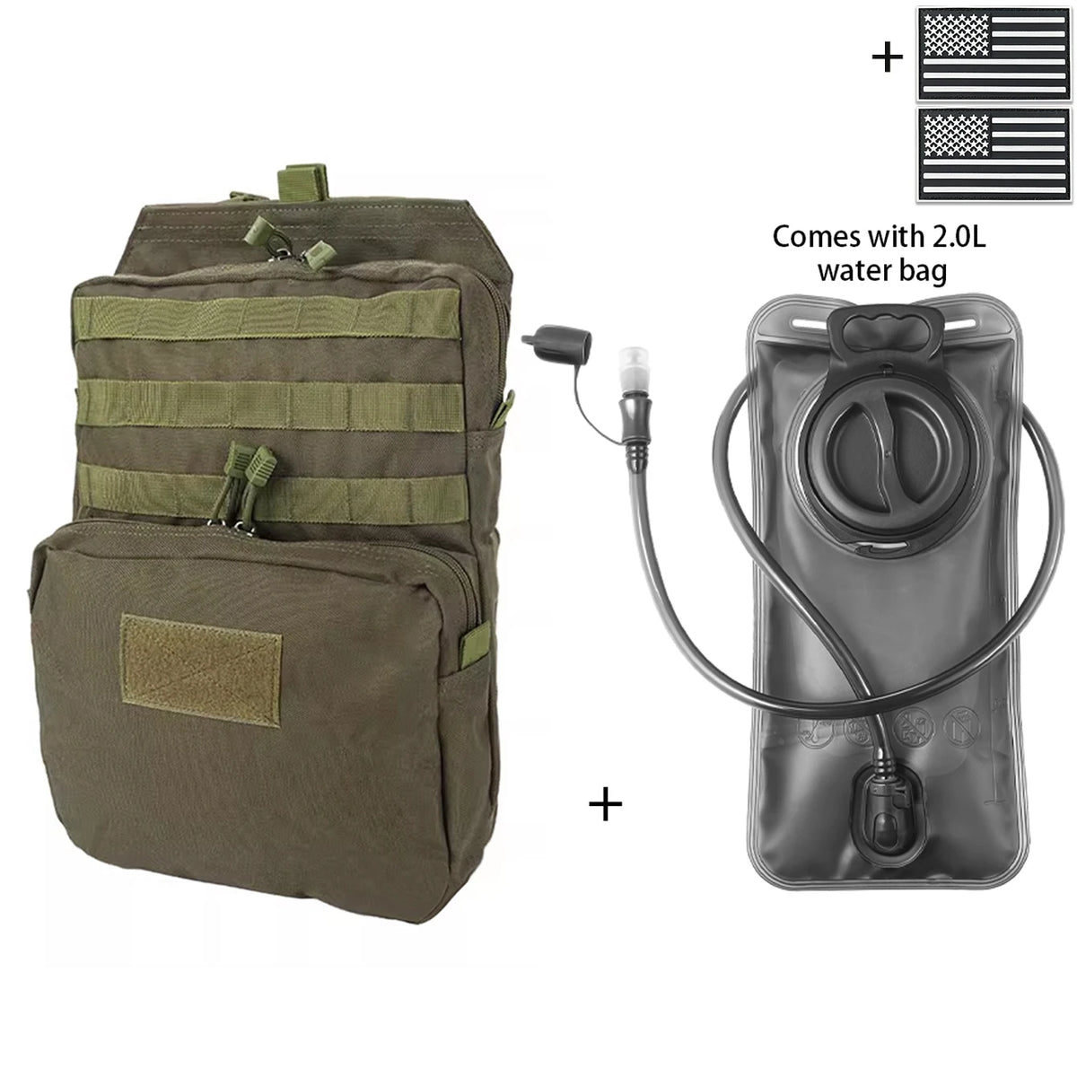 Outdoor Hunting Water Bag Set 2L Large Capacity Drinking Water Bag Portable Water Storage Bag for Hiking and Cycling