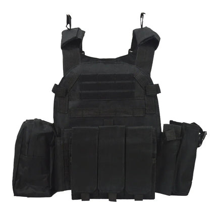 6094 Nylon Military Tactical Vest Body Armor Combat Army Gear with Pouch for Hunting