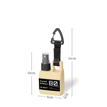 80ml Pump Spray Bottle Portable Empty Cosmetic Containers with Buckle Alcohol Perfume Refillable for Outdoor Camping HikingBlack