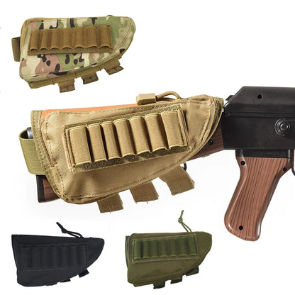 Rifle Stock Butt Bag Tactical Pouches Multifunctional Magazine Pouch for Ammo Storage Reload Suppressor Shotgun Shell Holder
