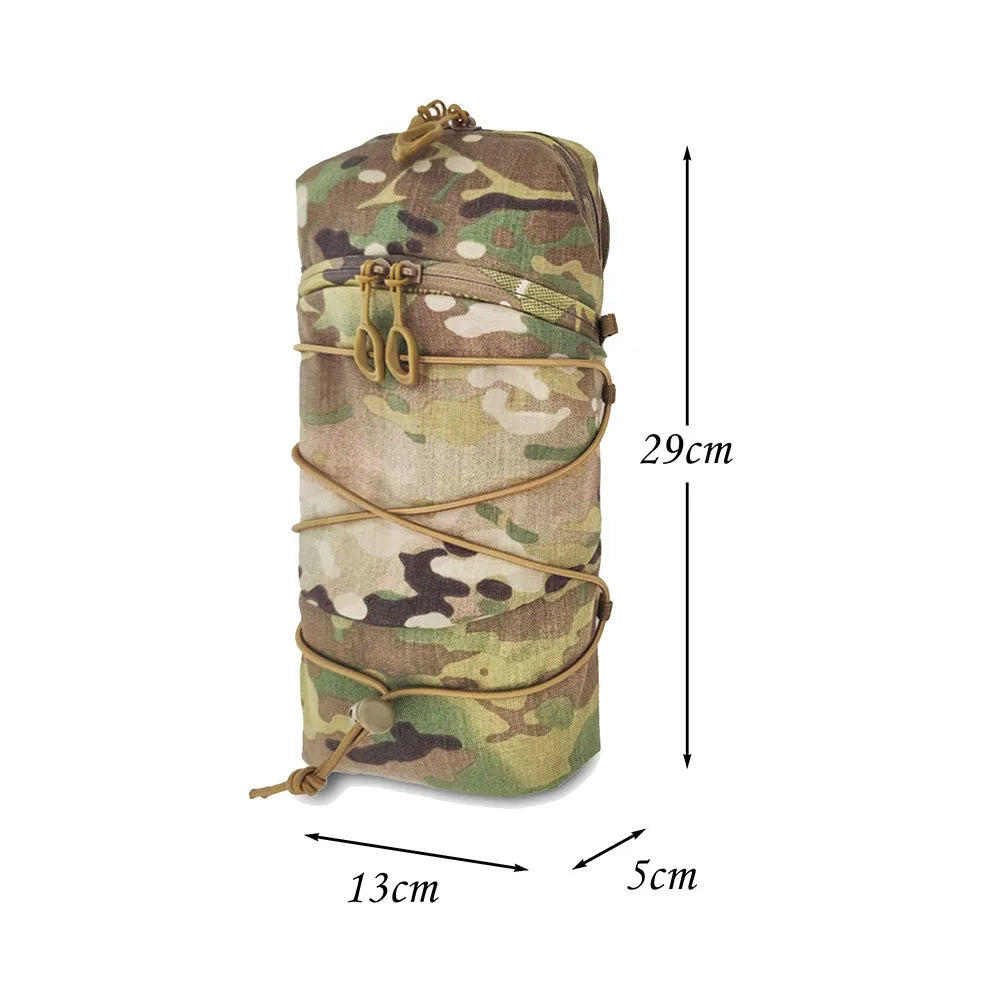 Tactical GP Pouch Vertical 12X5 Sundries Bag Molle Back Panel Accessory Bag