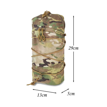 Tactical GP Pouch Vertical 12X5 Sundries Bag Molle Back Panel Accessory Bag