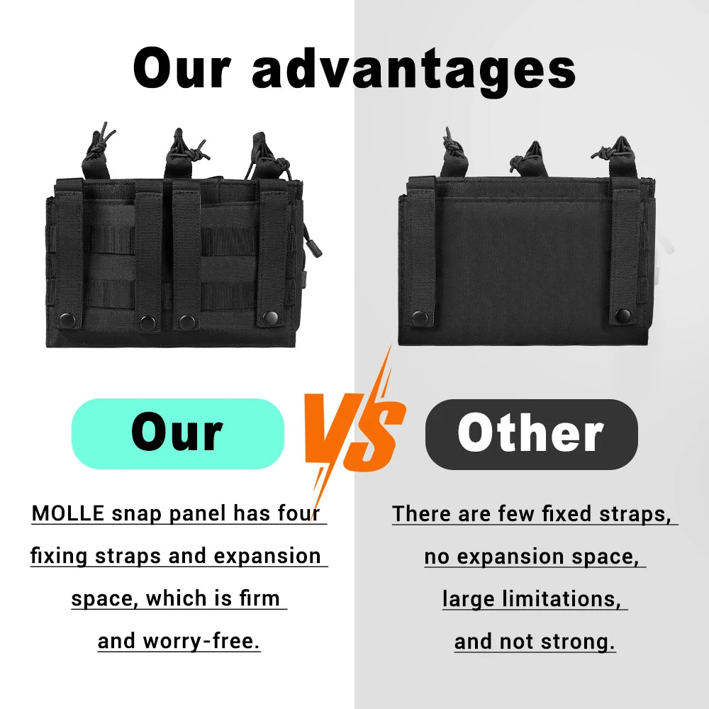 &Tactical Chargers Holder 5.56mm 7.62mm Triple Magazine Pouch Molle Admin Pouch Quick-Draw 3 Mags Pouches Cartridge Case Airsoft