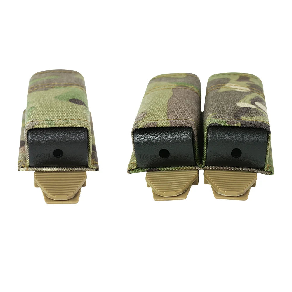FAST 9MM Pistol Single/Double Magazine Pouch MOLLE Mag Pouch with Quick Release Kydex Insert for  M9 P226 HK USP