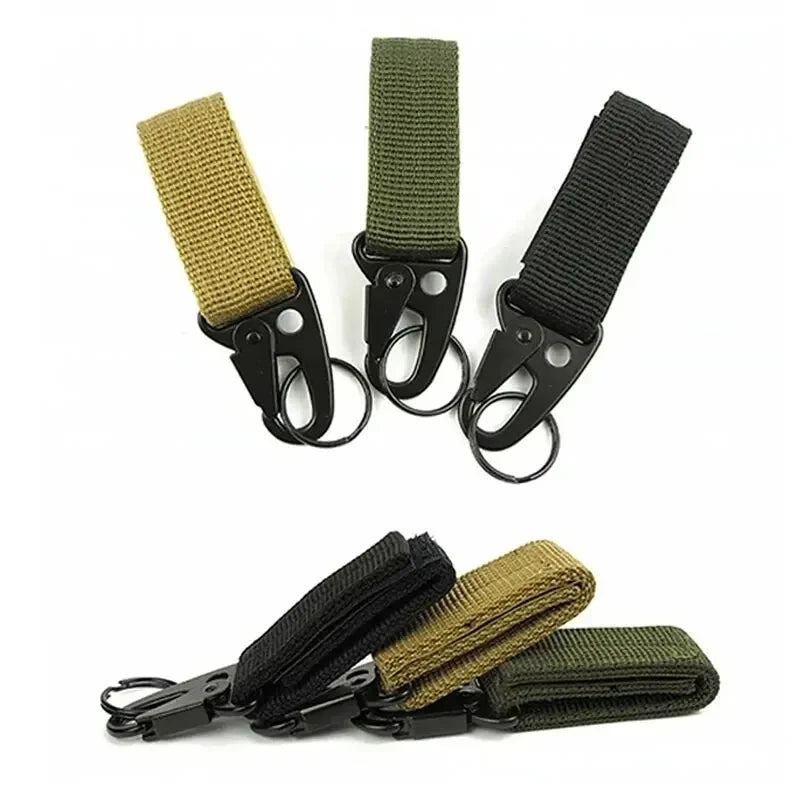 1/2/3pcs Outdoor Camping Carabiner Molle Tactical Backpack Key Hook Webbing Buckle System Belt Buckle Hanging Climbing Accessory