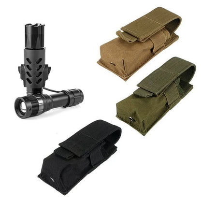 M5 Tactical Magazine Pouch 9MM Single Magazine Holster Torch Holder EDC Molle Flashlight Pouch Outdoor Hunting Tool Bag