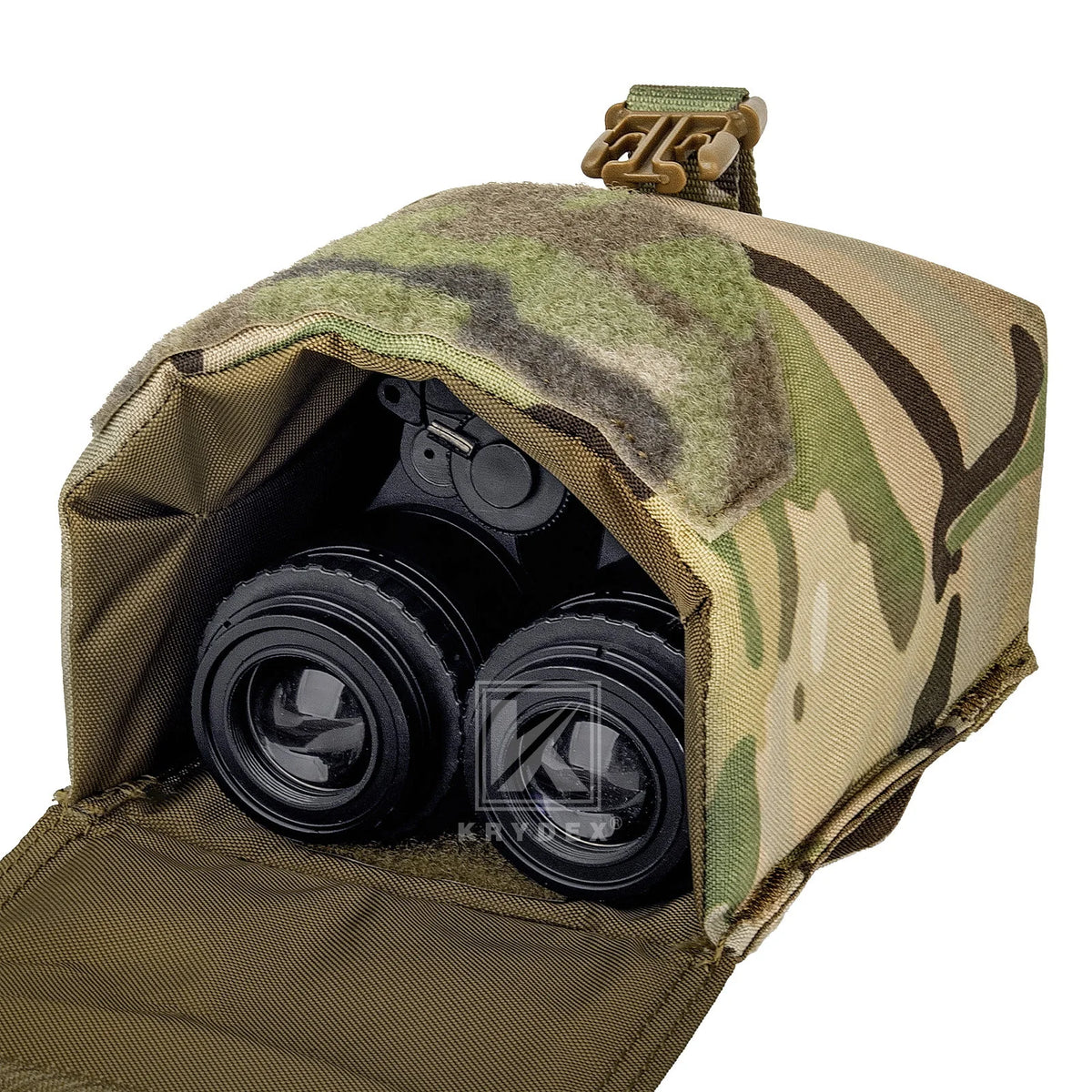 KRYDEX Tactical Night Vision Pouch MOLLE NVG Bag with Padded Goggle Carrying Case For NVG14 NVG15