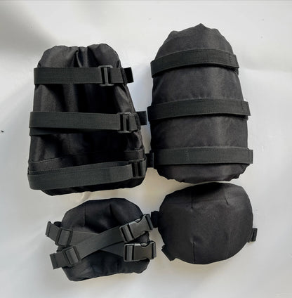 1 Pair 1000D Nylon Forearm & Elbow Protective Guards Level IIIA Soft PE Arm Protectors for Outdoor Activities
