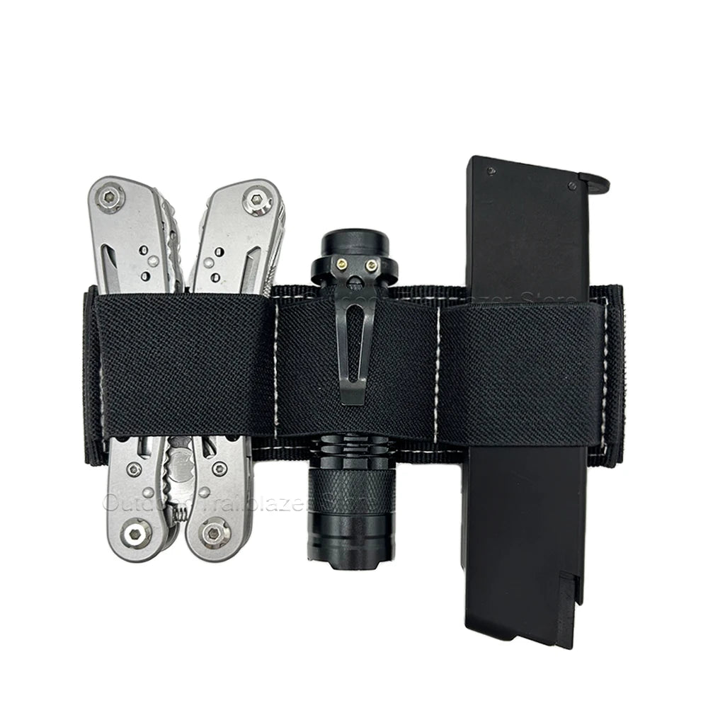 Hook Loop Panel Pouch Modular 3-Clip EDC Tool Inner Separation Holder for Hunting Vest Backpack Bags Tactical Gear