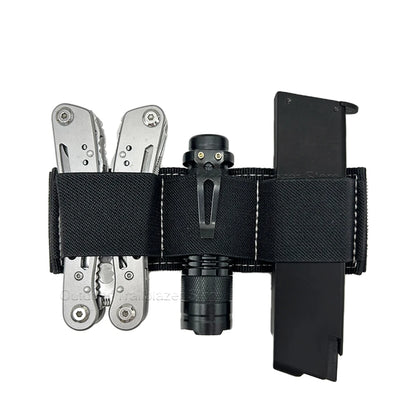 Hook Loop Panel Pouch Modular 3-Clip EDC Tool Inner Separation Holder for Hunting Vest Backpack Bags Tactical Gear