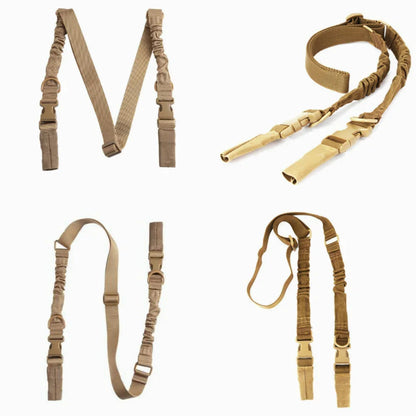 Shot Gun Belt Hunting Accessories Gear Double Point Gun Sling Shoulder Strap Rifle Rope Belt with Metal Buckle Hunt Accessories
