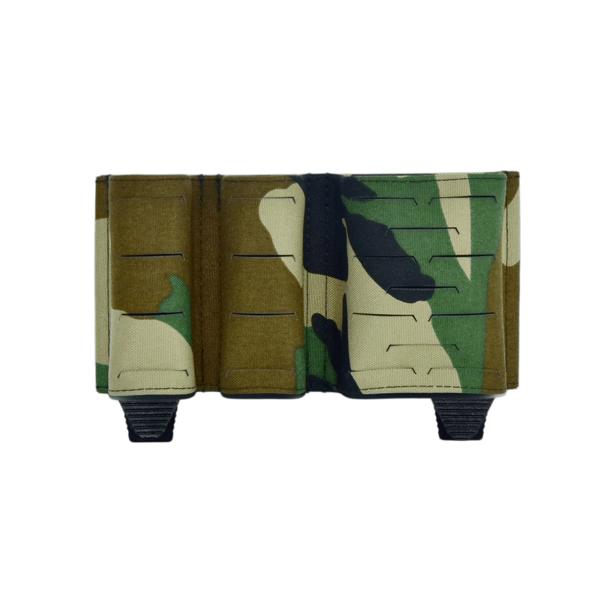 QX Tactical 2+1 Magazine Pouch 5.56 9mm Combo Mag Carrier Laser Cut MOLLE Pouch Elastic Kydex Style Holder Airsoft Gear
