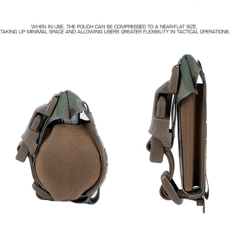 Tactical M67 Grenade Pouch Flexible Storage Bag Plate Carrier Molle Mini Elastic Fixed Pocket Grenade Holder Tool Bag