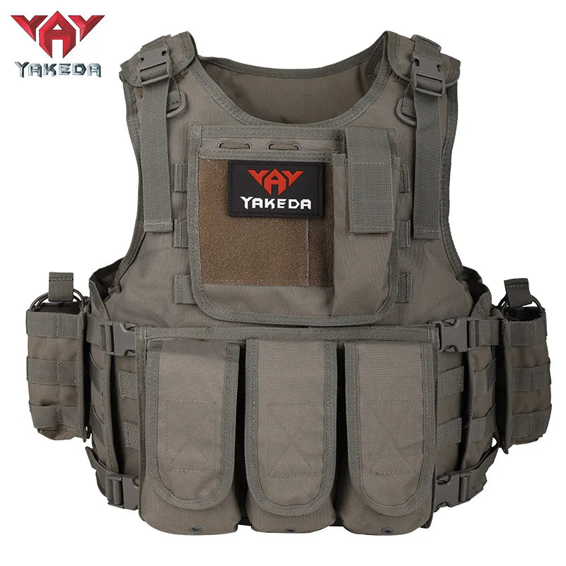 Yakeda Tactical Vest Multi-functional Wear-resistant Training Clothing Equipment Camouflage Clothing Camping Protective Vest