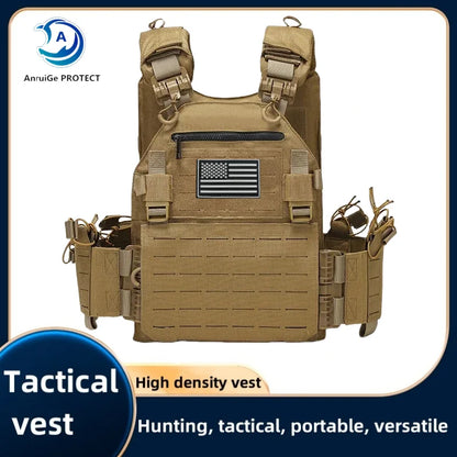 New Combat Vest 6094 Quick Release Lightweight Laser Cut Tactical Vest Black Gear Carry Hunting Tactical Vests