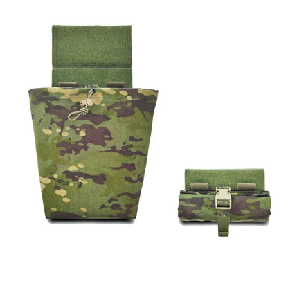 Tactical Dump Pouch Multicam Airsoft EDC Molle Foldable Pouch Gear Lower Hanging Recycling Storage Magazine  Abdominal Bag