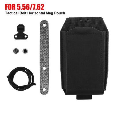Tactical Belt Magazine Pouch Horizontal Mount Lightweight Outdoor Hunting Shooting Rifle M4 AR 5.56 7.62 MAG Holder Pouch Gear