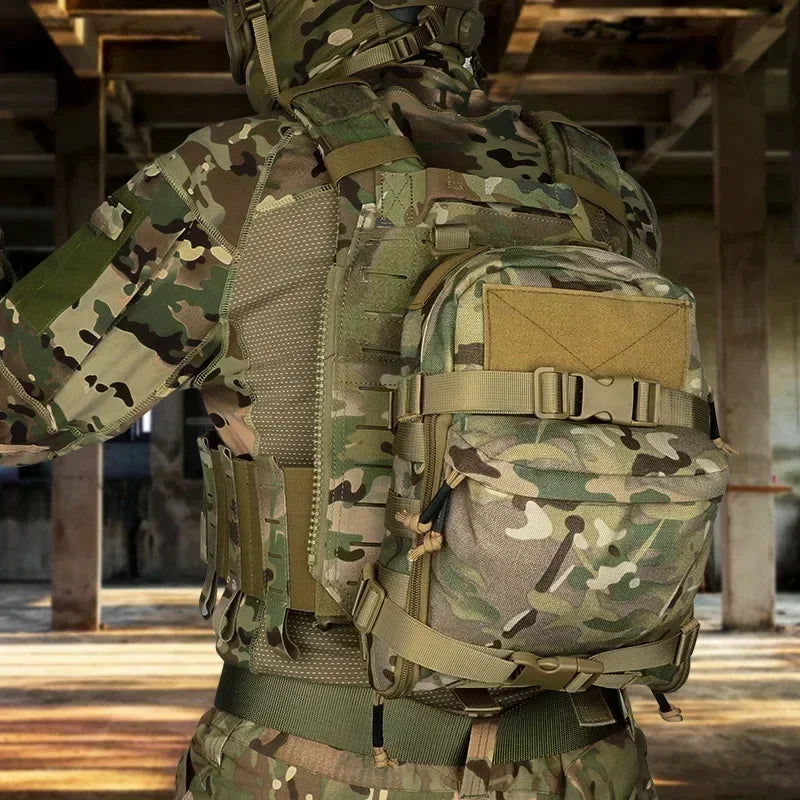 Outdoor Tactical Vest Backpack 1000D Nylon Waterproof Hiking Backpack MOLLE Accessory Sports Backpack Bags for Camping Hunting