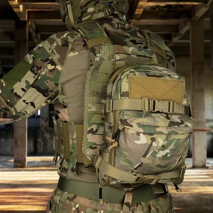 Outdoor Tactical Vest Backpack 1000D Nylon Waterproof Hiking Backpack MOLLE Accessory Sports Backpack Bags for Camping Hunting