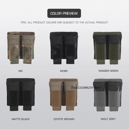 K Type 9MM Tactical Double Mag Pouch MOLLE Agilit Style Pincers Quick Release Pistol Magazine Pouch Multifunction Tool Bags